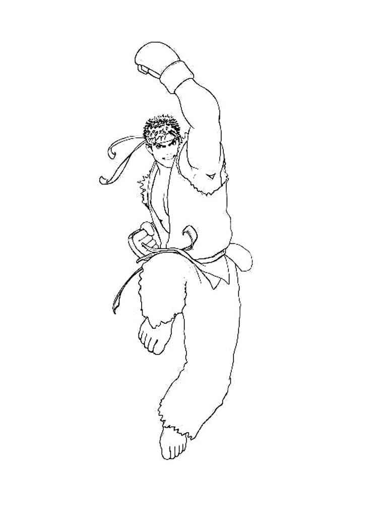 Ryu 2 coloring page