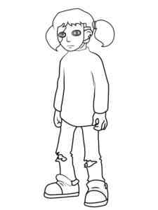 Boy Sally Face coloring page