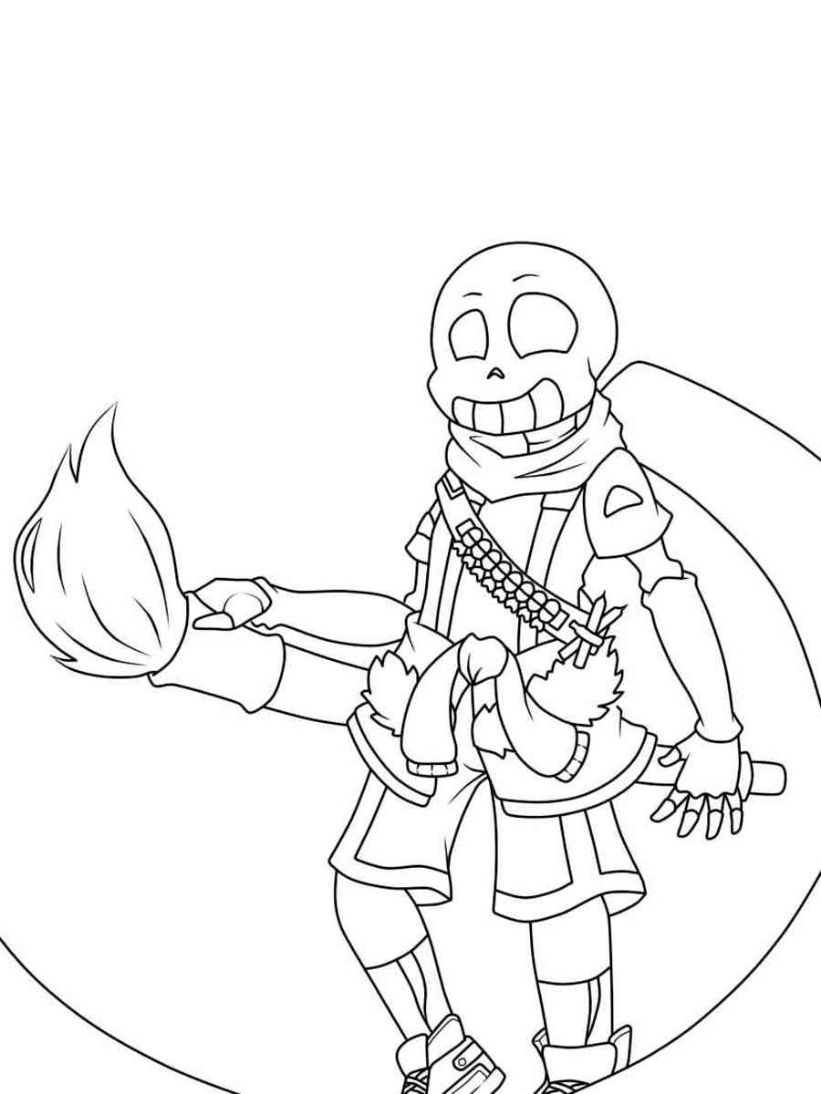 Funny Ink Sans coloring page