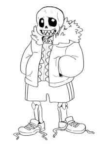 Funny Sans coloring page