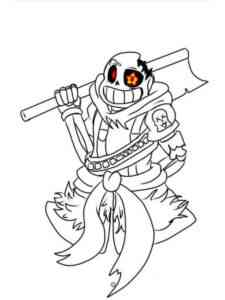 Sans with the Axe coloring page