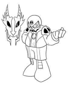 Sans from Undertale coloring page