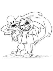 Sans and Ghost coloring page