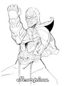Scorpion from MK coloring page