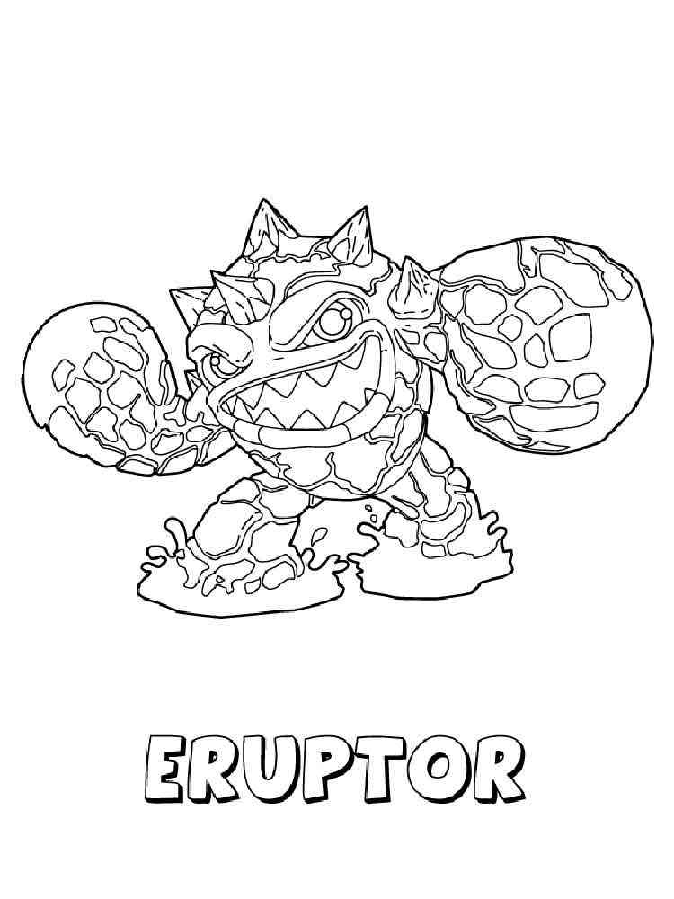 Eruptor from Skylanders Giants coloring page