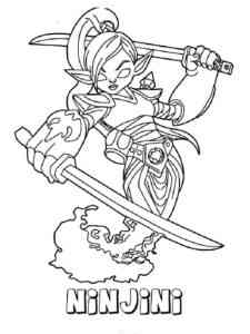 Ninjini from Skylanders Giants coloring page