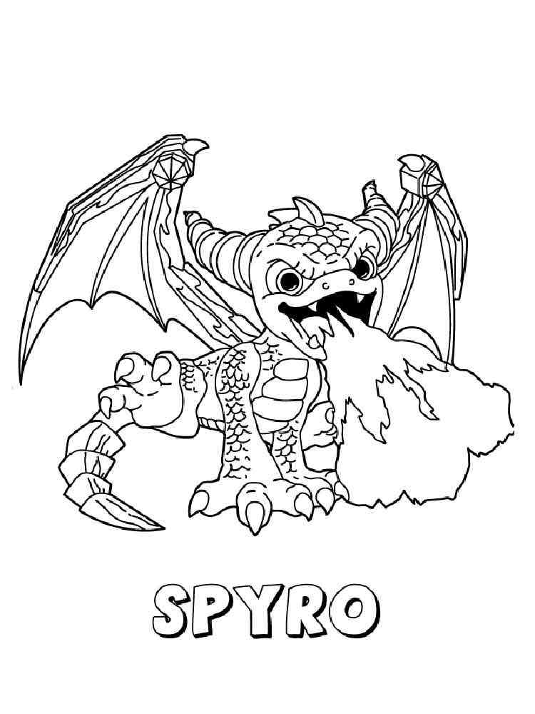 Spyro from Skylanders Giants coloring page