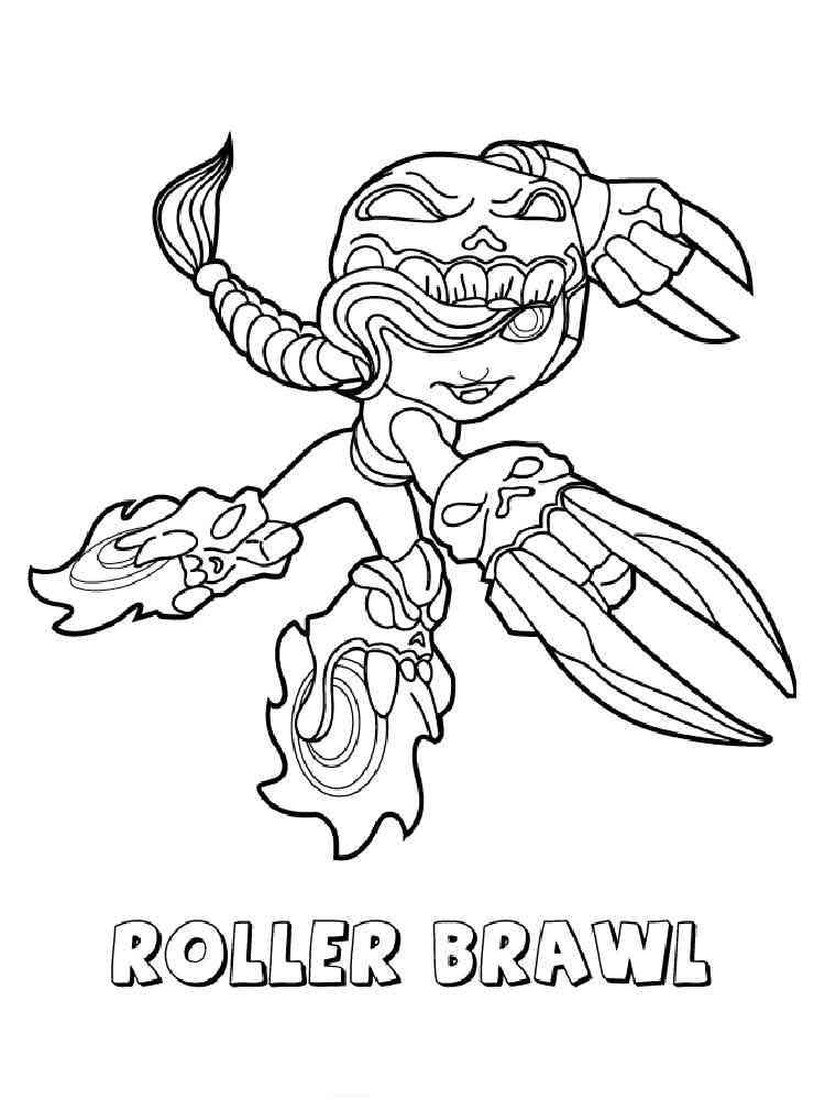 Roller Brawl from Skylanders Giants coloring page