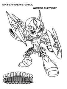 Chill from Skylanders Giants coloring page