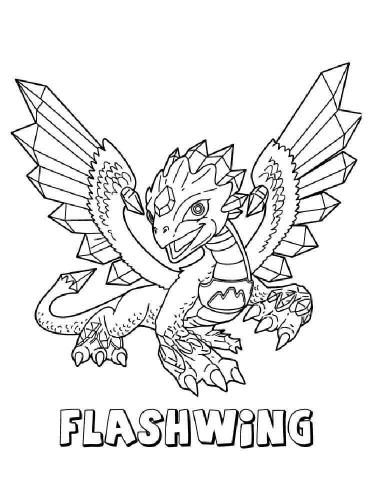 Flashwing from Skylanders Giants coloring page