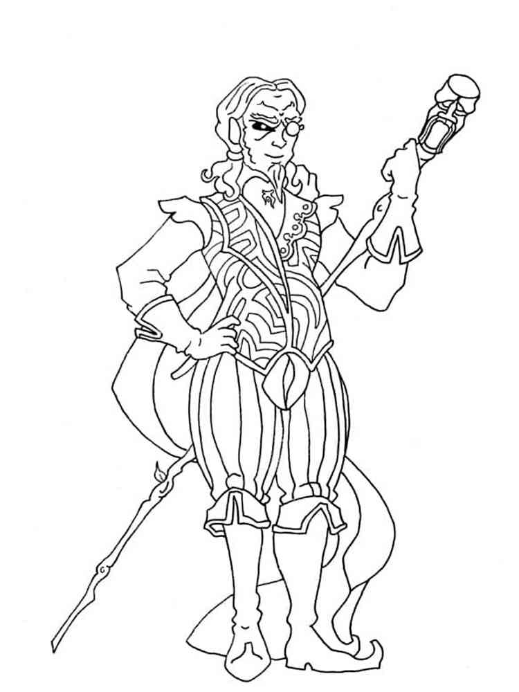 Sheogorath from Skyrim coloring page
