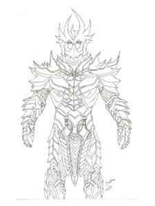 Deadric Armor Skyrim coloring page