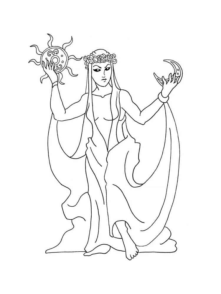 Azura from Skyrim coloring page
