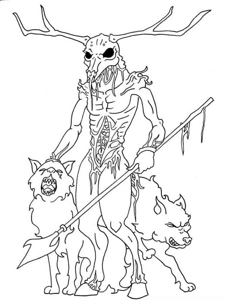 Hircine from Skyrim coloring page
