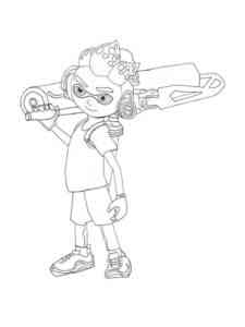 Inkling Boy from Splatoon coloring page