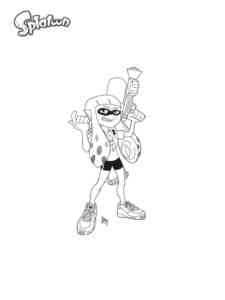 Splatoon Video Game coloring page