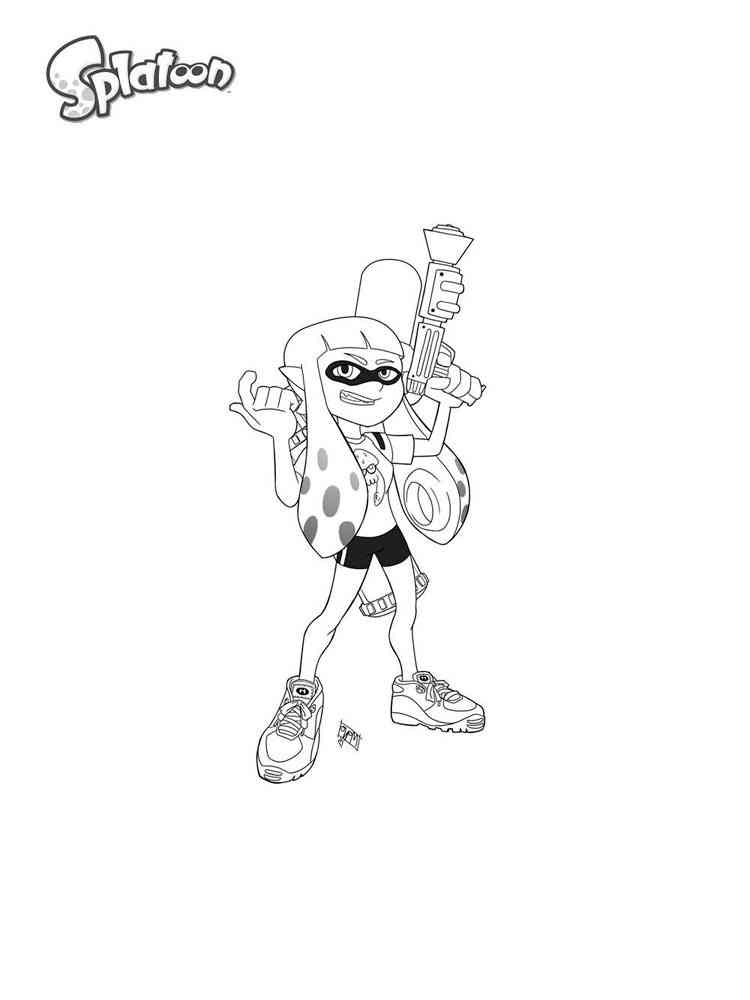 Splatoon Video Game coloring page