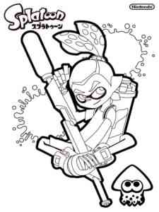 Cool Splatoon coloring page