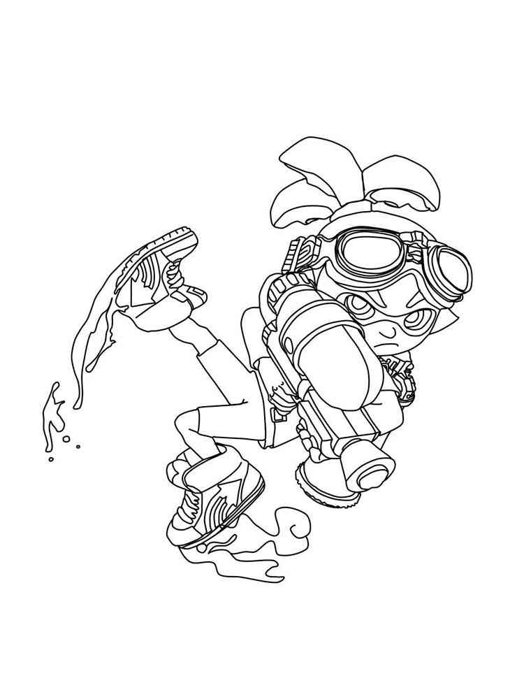 Splatoon Game coloring page