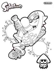 Funny Inkling Girl coloring page