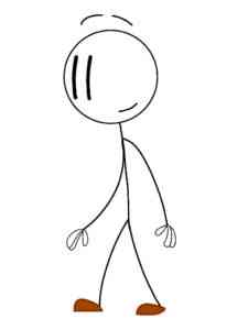 Simple Stickman coloring page