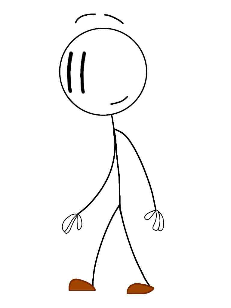 Simple Stickman coloring page