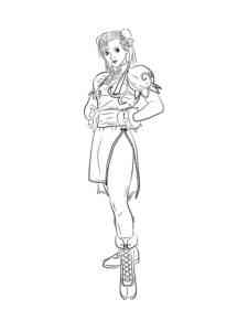 Chun-Li Street Fighter coloring page