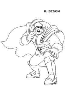 Street Fighter M. Bison coloring page