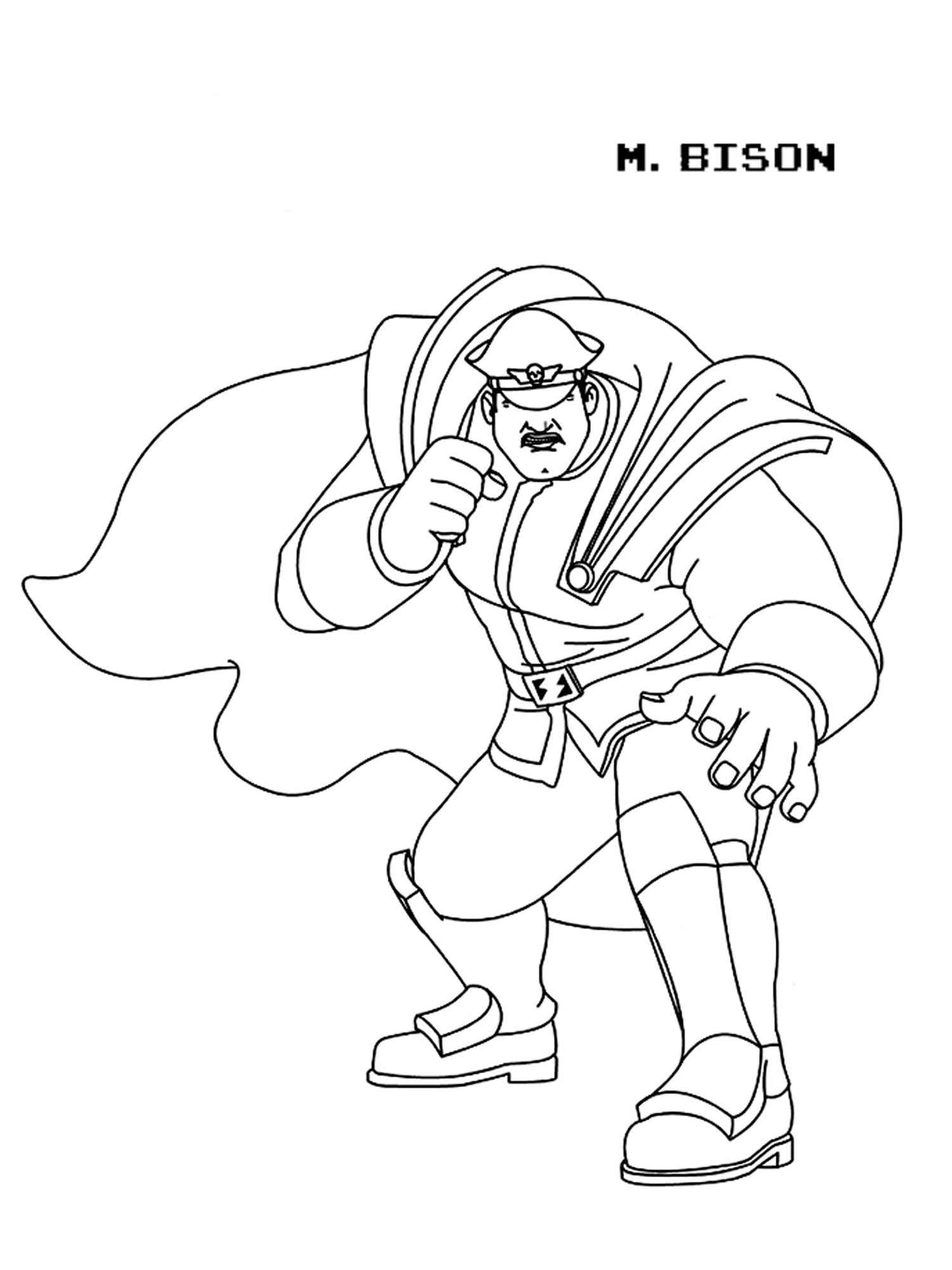 Street Fighter M. Bison coloring page