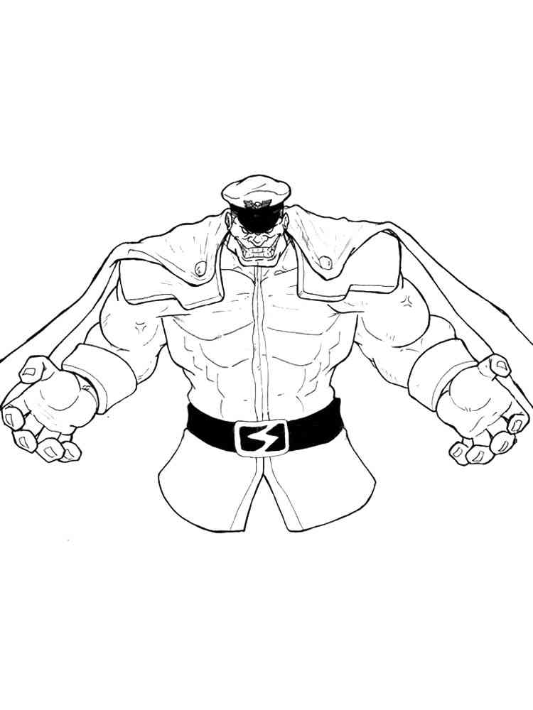 M. Bison Street Fighter coloring page