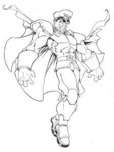 M. Bison from Street Fighter coloring page