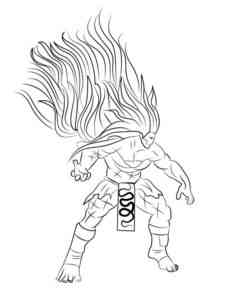 Necalli from Street Fighter coloring page