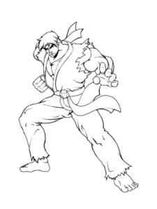Street Fighter Ryu coloring page