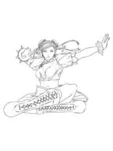 Chun-Li from Street Fighter coloring page