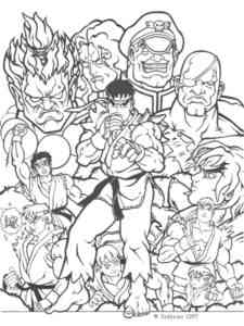 Street Fighter Video Game coloring page