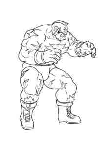 Street Fighter Zangief coloring page