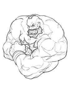 Zangief from Street Fighter coloring page