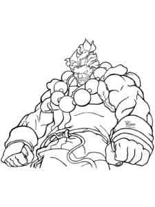 Akuma from Street Fighter coloring page