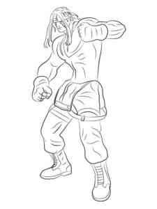 Alex from Street Fighter coloring page