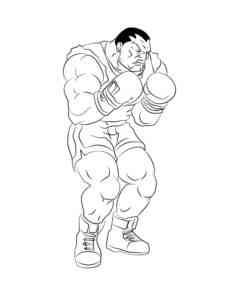 Balrog from Street Fighter coloring page