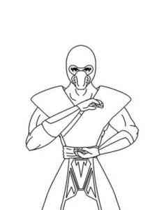 Simple Sub-Zero from Mortal Kombat coloring page