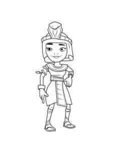 Jasmine from Subway Surfers coloring page