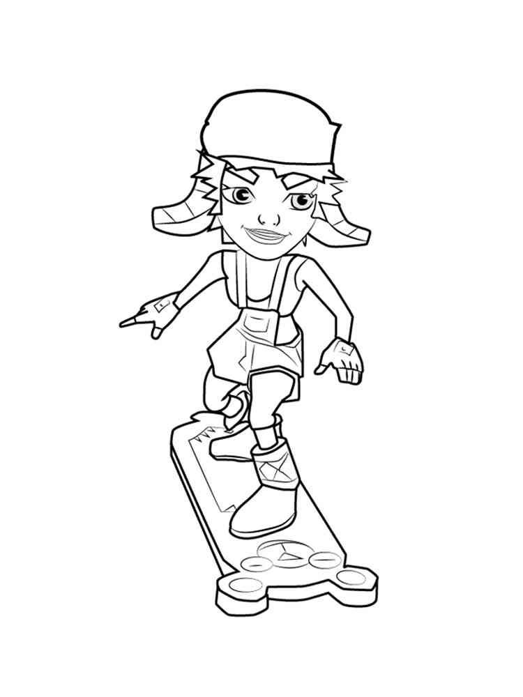 Alex from Subway Surfers coloring page