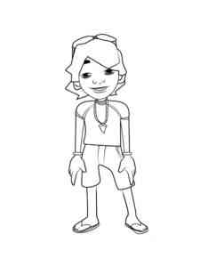 Brody from Subway Surfers coloring page