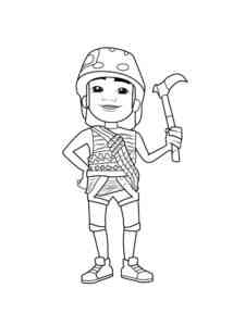Carlos from Subway Surfers coloring page