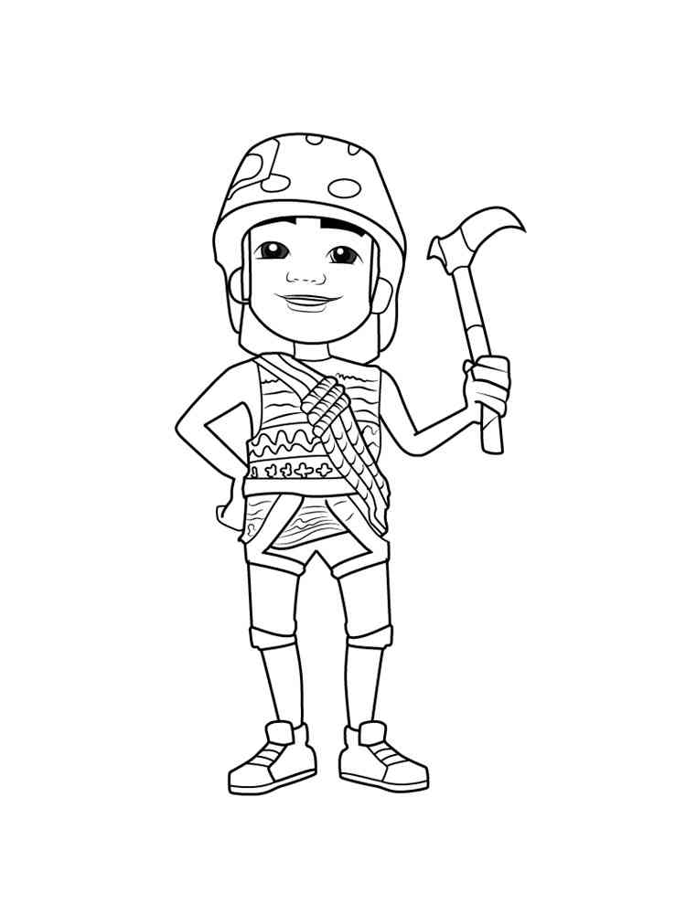 Carlos from Subway Surfers coloring page