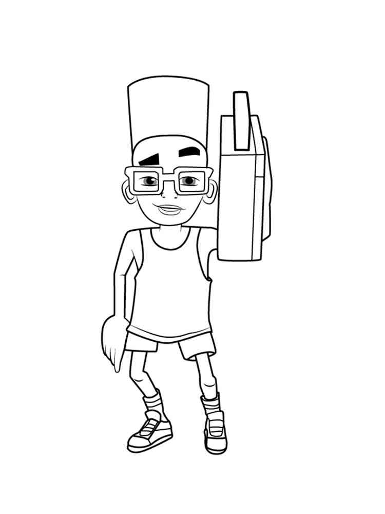 Fresh from Subway Surfers coloring page