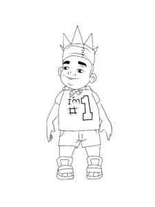 King from Subway Surfers coloring page
