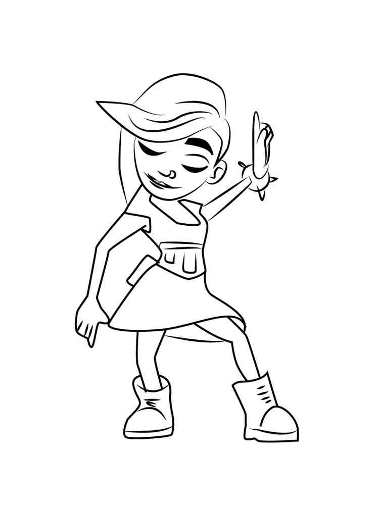 Lucy from Subway Surfers coloring page