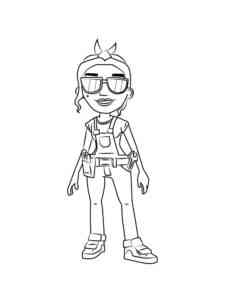 Ramona from Subway Surfers coloring page
